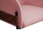 Cadeira Para Sala De Jantar Flavia Bouclê Rosê/preto