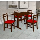 Cadeira Para Sala De Jantar Floripa Vermelho/imbuia