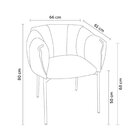 Cadeira Para Sala De Jantar Joy Estofada Com Base De Aço Terr