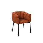 Cadeira Para Sala De Jantar Joy Estofada Com Base De Aço Terr