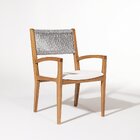 Cadeira Para Sala De Jantar Linha Tune Verniz Mel/corda Prata