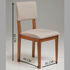 Cadeira Para Sala De Jantar Madeira Maciça Balli Mel