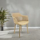 Cadeira Para Sala De Jantar Montreal Marcela Estofada Nude