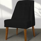 Cadeira Para Sala De Jantar Paris Suede Preto