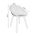 Cadeira Para Sala De Jantar Polipropileno Drops Branco Base D