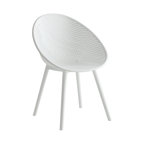 Cadeira Para Sala De Jantar Polipropileno Drops Branco Base D