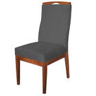 Cadeira Para Sala De Jantar Ricco Estofada Madeira Castanho V