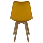 Cadeira Para Sala De Jantar Saarinen Wood Amarelo Lumi