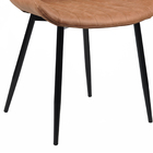 Cadeira Para Sala De Jantar Taina Pu Caramelo Base Metálica P