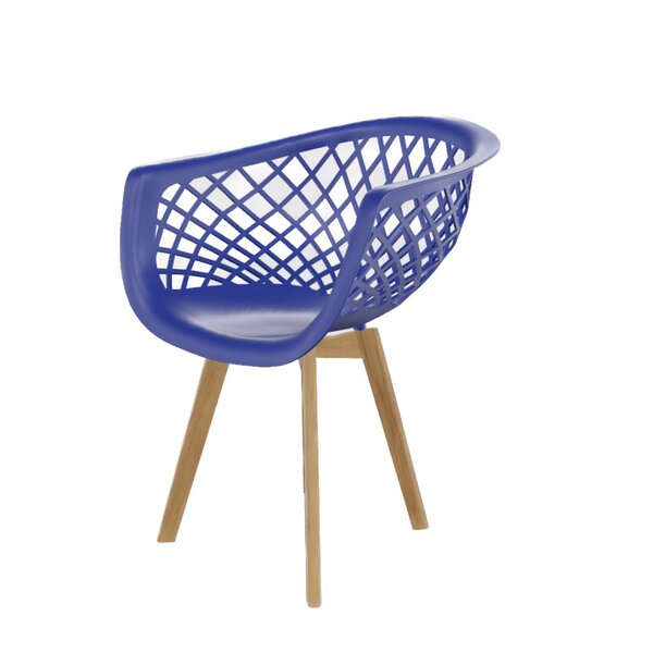 Cadeira Para Sala De Jantar Web Wood Azul Bic
