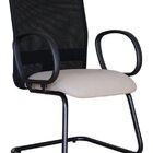 Cadeira Para Sala De Reunião Com Tela Mesh Peruggia Cinza