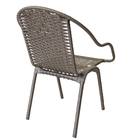 Cadeira Para Varanda/area Externa Em Junco Cestinha Preto Fos