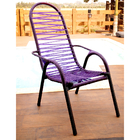 Cadeira Para Varanda Fio Duplo Lilás Luxo Adulta