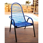 Cadeira Para Varanda Luxo Plus Size Adulta Fio Duplo Azul