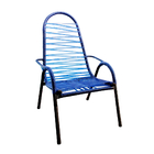 Cadeira Para Varanda Luxo Plus Size Adulta Fio Duplo Azul