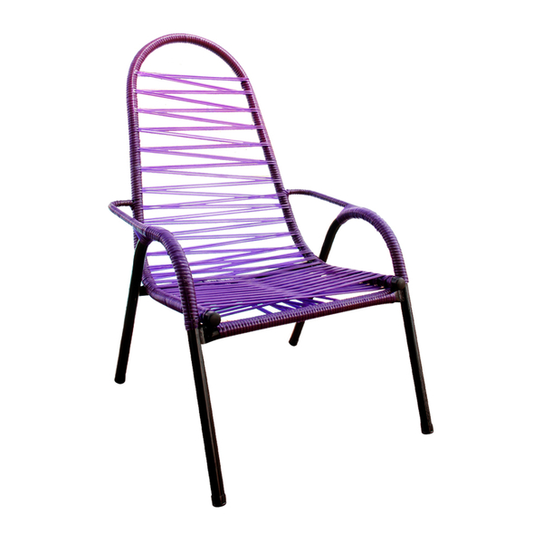 Cadeira Para Varanda Luxo Plus Size Adulta Fio Duplo Lilás