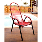 Cadeira Para Varanda Vermelha De Fio Único Luxo Adulta