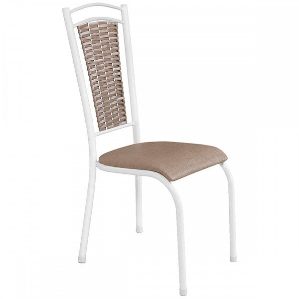 Cadeira Paris Branco/bege 3057 - Wj Design