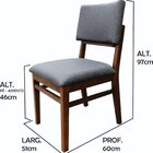 Cadeira Paris Em Madeira Maciça De Eucalipto Linho Com Detalh