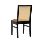 Cadeira Pérola Madeira Maciça Com Telinha - Preto Assento Est