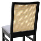 Cadeira Pérola Madeira Maciça Com Telinha - Preto Assento Est
