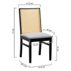 Cadeira Pérola Madeira Maciça Com Telinha - Preto Assento Est