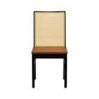 Cadeira Pérola Madeira Maciça Com Telinha - Preto Assento Rip