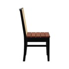 Cadeira Pérola Madeira Maciça Com Telinha - Preto Assento Rip