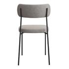 Cadeira Pés Aço Carbono Veludo Móveis Belo Mila Cappuccino