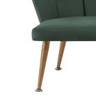 Cadeira Pétala Em Veludo Verde Com Base Dourada