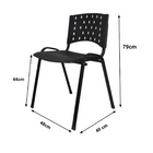Cadeira Plástica 04 Pés Plástico Preto (polipropileno)