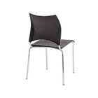 Cadeira Plástica 424 Unimóvel Cromado/preto
