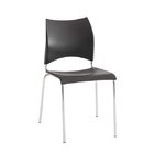Cadeira Plástica 424 Unimóvel Cromado/preto