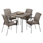 Cadeira Plástica Alumínio Com Braços Shia Rimax