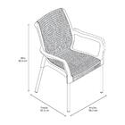 Cadeira Plástica Alumínio Com Braços Shia Rimax