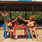 Cadeira Plástica Azul Mor