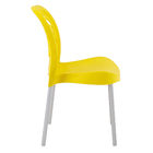 Cadeira Plastica Deluxe 86x43cm Amarelo Forte Plástico