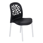 Cadeira Plastica Deluxe 86x43cm Preto Forte Plástico