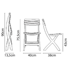 Cadeira Plástica Dobrável Ripada Branca - Antares