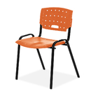 Cadeira Plastica Fit Laranja/preto