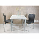 Cadeira Plastica Mona Preta Com Pernas De Aluminio Anodizadas