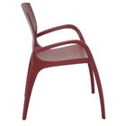 Cadeira Plastica Monobloco Com Bracos Clarice Marsala