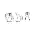 Cadeira Plastica Monobloco Com Bracos Guarapari Preta Tramont