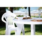 Cadeira Plastica Monobloco Com Bracos Imbe Branca