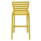 Cadeira Plastica Monobloco Sofia Amarela Encosto Vazado Horiz