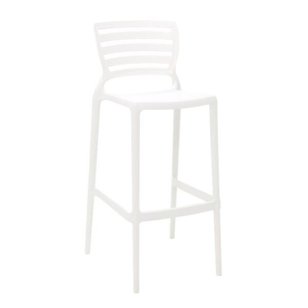 Cadeira Plastica Monobloco Sofia Branca Encosto Vazado Horizo