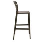 Cadeira Plastica Monobloco Sofia Marrom Encosto Vazado Horizo