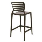 Cadeira Plastica Monobloco Sofia Marrom Encosto Vazado Horizo