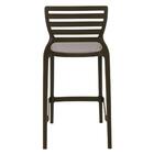 Cadeira Plastica Monobloco Sofia Marrom Encosto Vazado Horizo