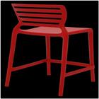 Cadeira Plastica Monobloco Sofia Vermelha Encosto Vazado Hori